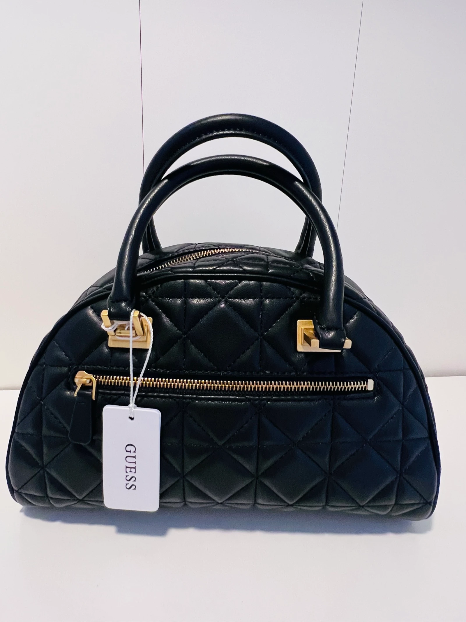 Bolso matelassé GUESS Est. 1981 negro con mini bolsita / monedero – photo 2